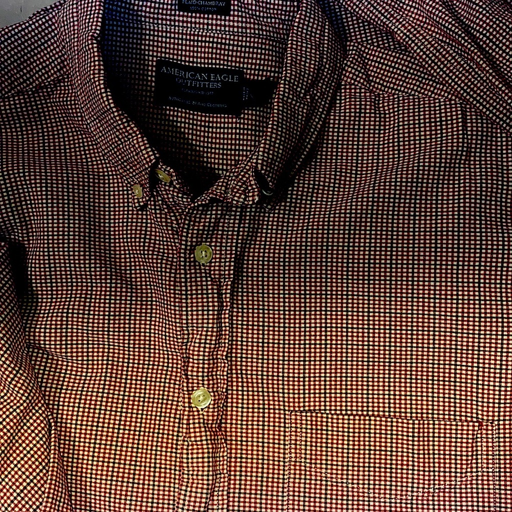 American Eagle Outfitter’s 100% Cotton Men’s Button-down Lonh-sleeve Size:M EUC
